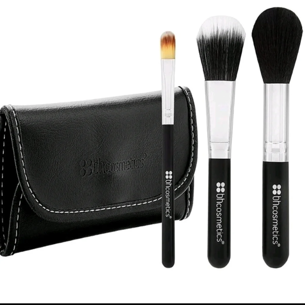 BH Cosmetics Black and Silver Brush Trio - Picture 1 of 5